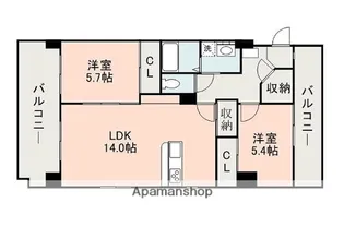 L−フィネス【2階】の間取り