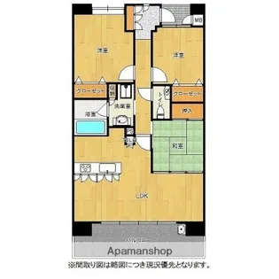 スカイアークス水前寺公園【3階】の間取り