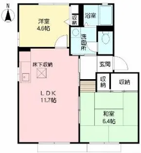 エントピア平田【1階】の間取り