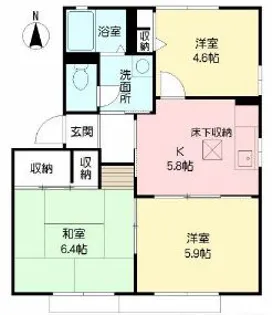 エントピア平田【1階】の間取り
