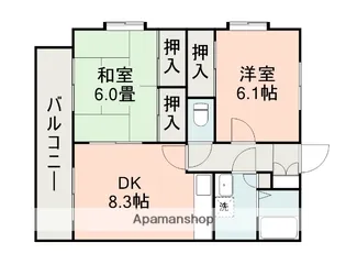 エクメーネ大手島【2階】の間取り
