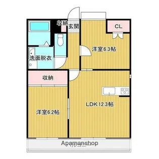 グリーンパレス城南【3階】の間取り