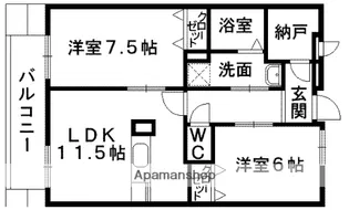 ベル・ピエース【5階】の間取り