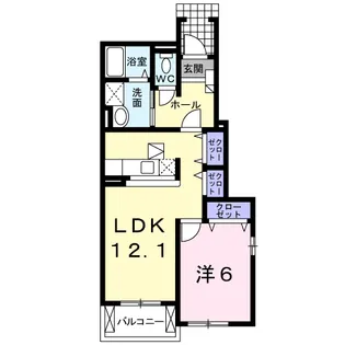 クランベリーコート【1階】の間取り