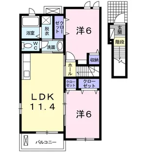 サンリットレジデンスA【2階】の間取り