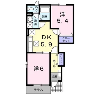 アメニティレジデンス B【1階】の間取り