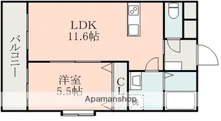 サンシャイン広木Ⅱ【1階】の間取り