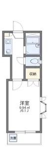レオパレス水前寺西PART4A【201号室】の間取り
