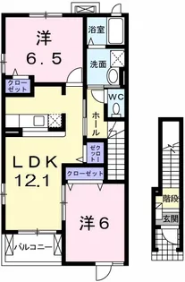 サングリーン錦ヶ丘 A棟【2階】の間取り