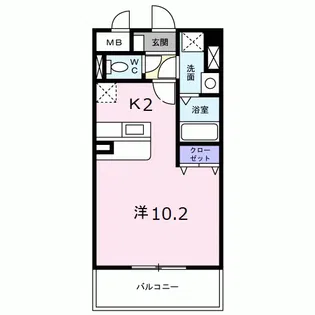 ライツェント・K【2階】の間取り