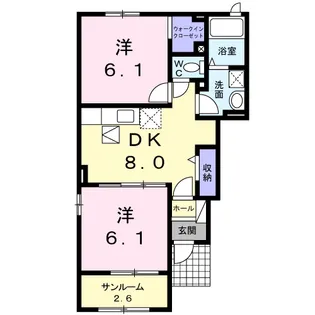 アンビシアンB【1階】の間取り