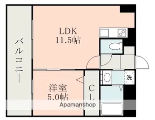 S−FORT熊本呉服町【3階】の間取り