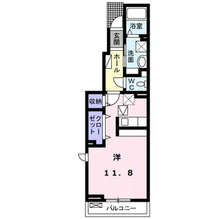 オークスレジデンスⅢ【1階】の間取り