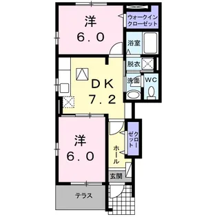 メゾンセレナーデA【1階】の間取り