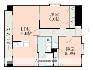 リュミエール世安【6階】の間取り