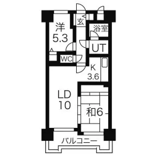 ダイアパレス保田窪【10階】の間取り