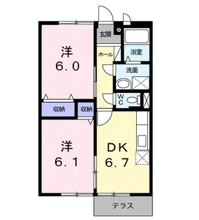 ラ・ボール【1階】の間取り