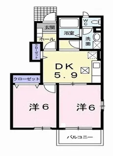 エスポワール・メゾンB【1階】の間取り