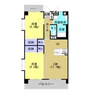 グランディール榎【4階】の間取り