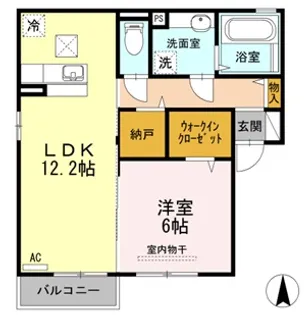 アリーバサル野田Ⅰ【1階】の間取り
