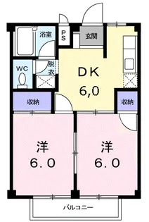 グリーンハイツ大川【2階】の間取り