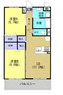 グレース山ノ神【3階】の間取り