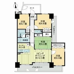 サーパス平成【3階】の間取り