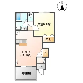 クレストール【1階】の間取り