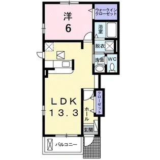 グランド・ソレイユ【1階】の間取り