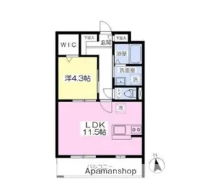 SOLA【101号室】の間取り