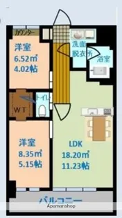 ヒルクレスト水前寺【3階】の間取り