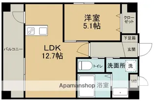 シャンテ春日【101号室】の間取り