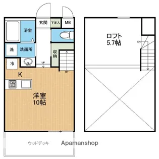 1Rの間取り画像