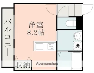 AFIELD黒髪【1階】の間取り
