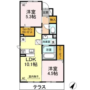 ジュネスⅢ【1階】の間取り