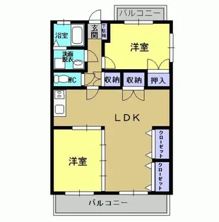 ローズハイムII【B3号室】の間取り