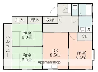 ファミールB【1階】の間取り