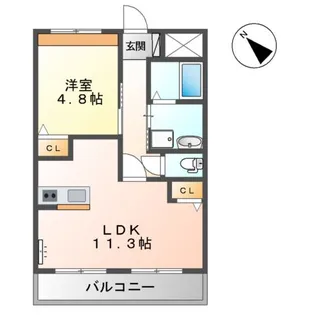 パールメゾン・イン・ビレッジ【2階】の間取り