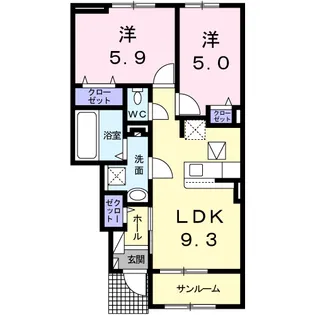 ベラ ルーチェ A【1階】の間取り