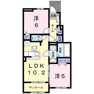 ヴェルミリオンⅠ【1階】の間取り