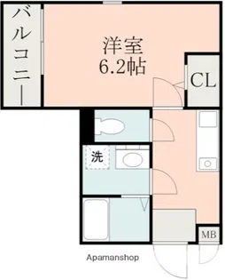 MOON HARP九品寺【3階】の間取り