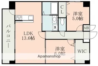 ラ・シック熊本駅前Ⅱ【8階】の間取り