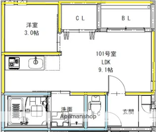 REGALESTフロンティアⅢ【1階】の間取り