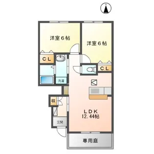 アムール弐番館【1階】の間取り