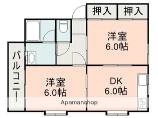 コーポいわもと【2階】の間取り