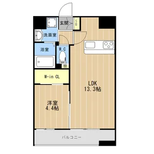 LIBTH水前寺【4階】の間取り