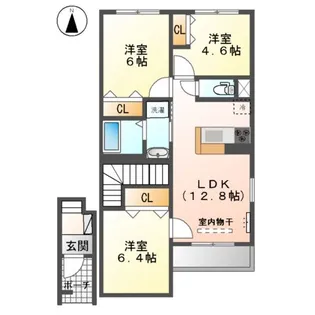 グランディールHANA【2階】の間取り