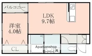 ラ・ポルテ嘉島【2階】の間取り
