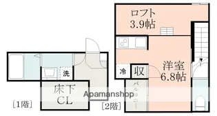ADC新水前寺ミューナ【1階】の間取り