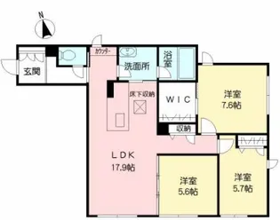アーククルーズ【1階】の間取り